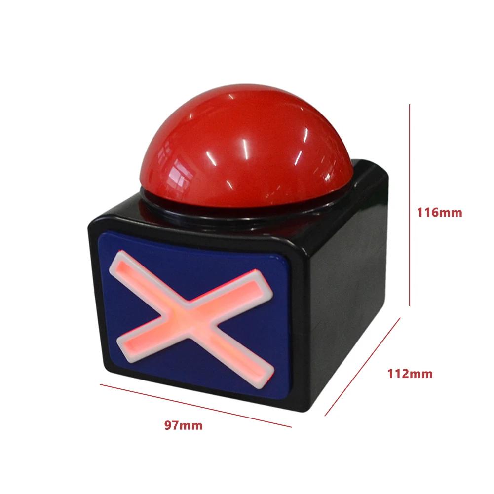 Game Answer Buzzer Alarm Button With Sound Light Alarm Sound Play Button Red Trivia Quiz Got Talent Buzzer Educational Answer