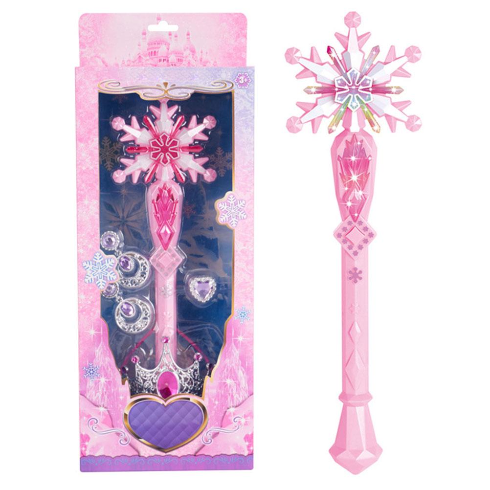 LED Weihnachtsblinklichter Schneeflockenstab Exquisiter Kinderstab Prinzessin Schneeflocke Leuchtend