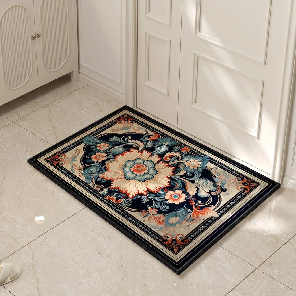 Felpudo de Entrada Lavable para Exterior Felpudo Delantero Antideslizante para Pasillo Baño Alfombra Decorativa para el Hogar Alfombra para Uso Interior Exterior