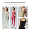 Lu Same Sports Vest Female Outwear Semi-Fixed Cup Running Workout Bra Pilates Training Wear Yoga Vest