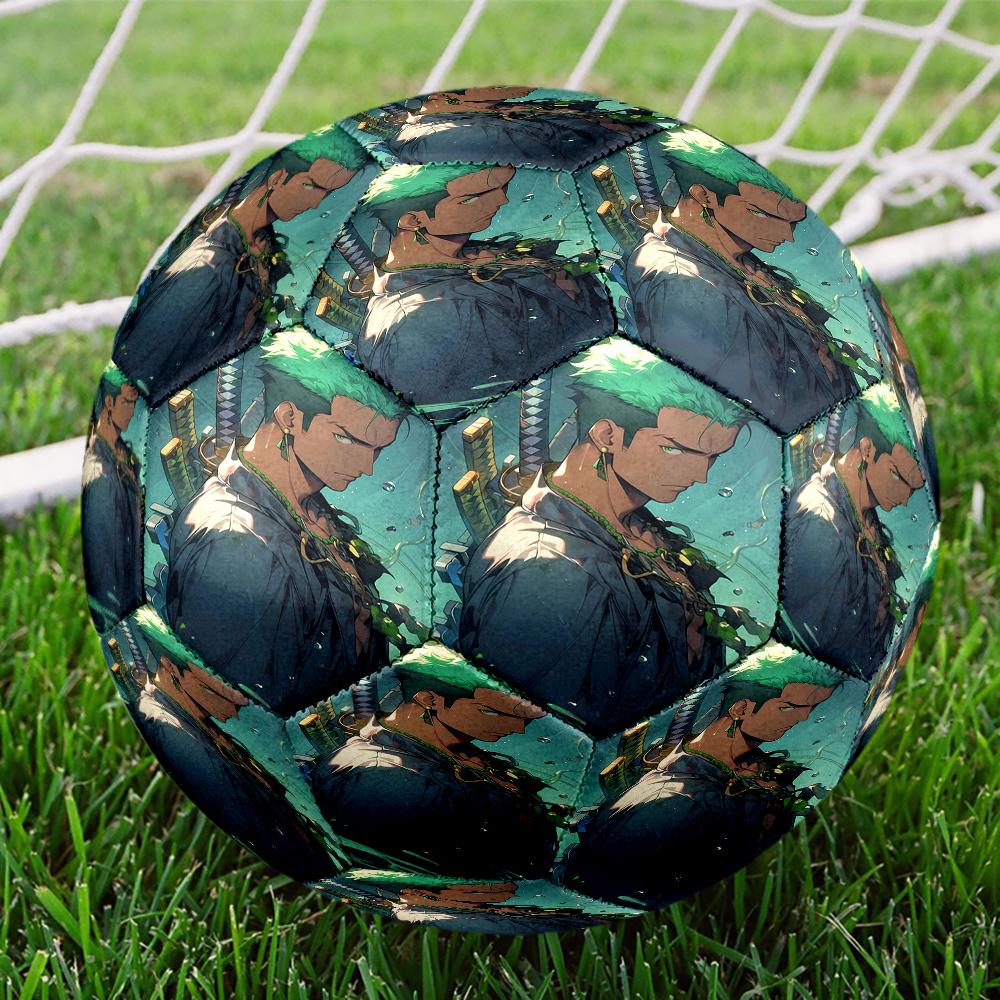 Roronoa Zoro Theme Size 5 Soccer Ball, Suitable for Both Indoor and Outdoor Matches, a Gift Suitable for Everyone.