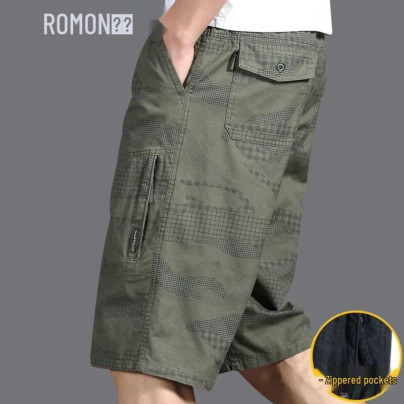 

ROMON Men s Loose Fit 100% Cotton Camo Cargo Shorts 5XL