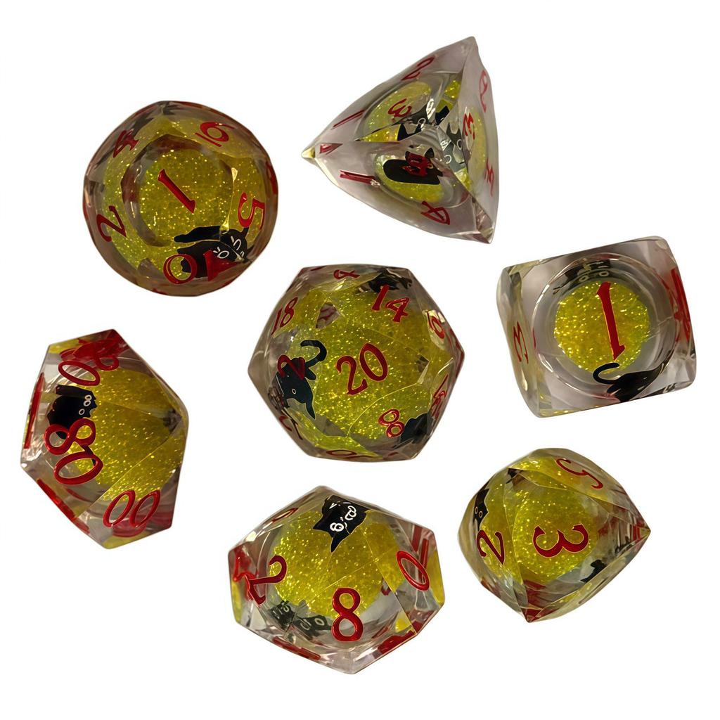 Resin Polyhedral Dice Set for DND, Dungeons & Dragons, COC, and Tabletop RPGs