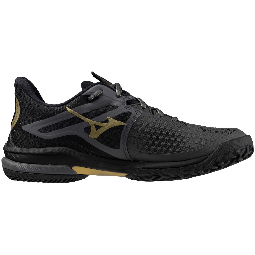 Tennis Shoes Wave Exceed TOUR 6 OC Artificial Grass Court Club Activities Lightweight Soft Tennis Hard Tennis Dark Gray x Gold x Black cm 2E [Mizuno]