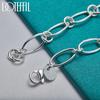 Oval Photo Frame Bracelet Fashion Gift Party Silver Jewelry