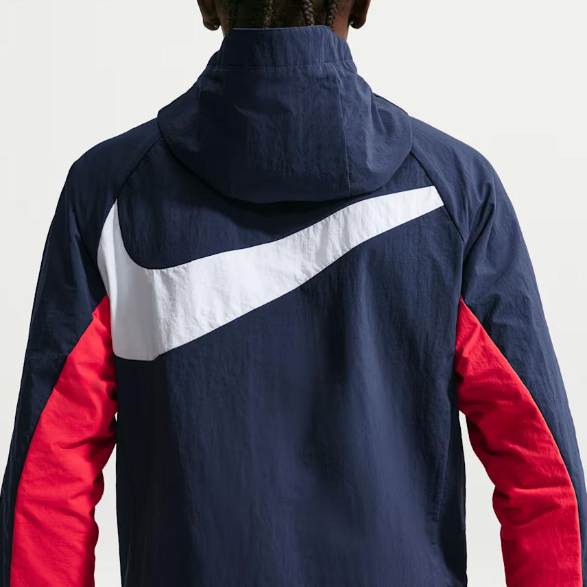 Nike AWF Color Block Logo Print Hooded Zip Long Sleeve Waterproof Jacket Men Jackets IB6332-451