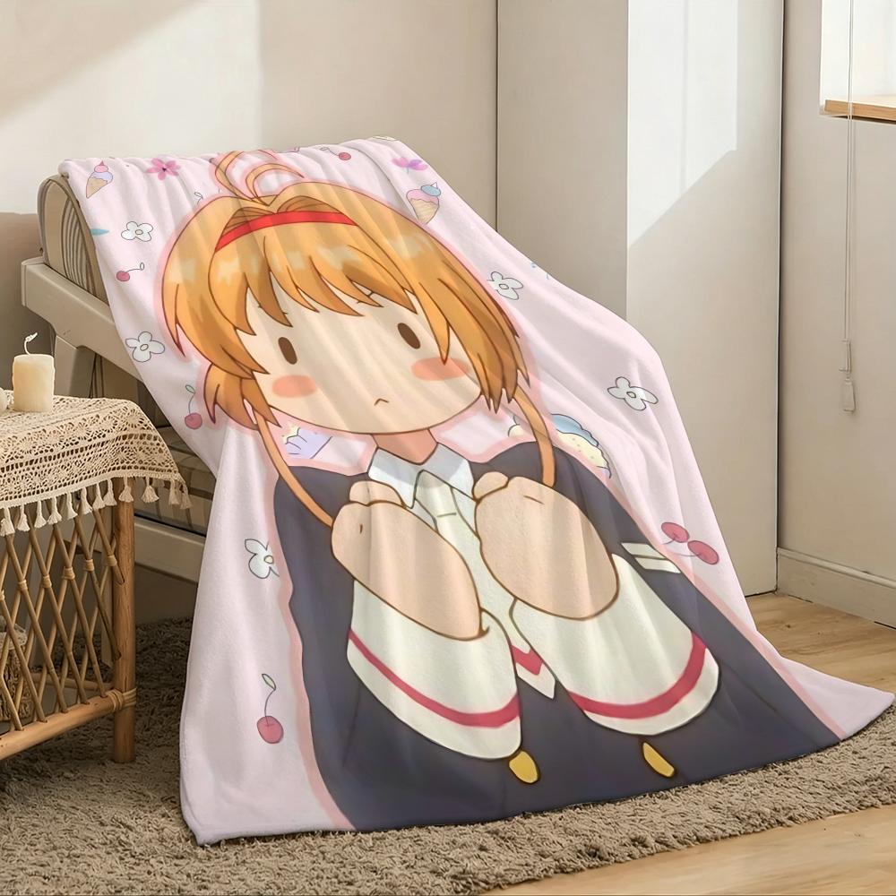 Cardcaptor Sakura Throw Lightweight 240g Flannel Blanket Soft Skin-friendly for Summer Cooling