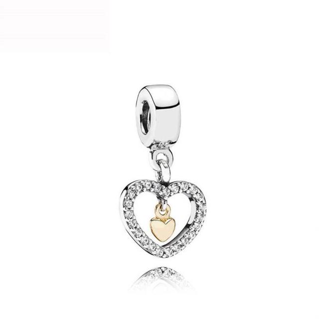 Ajustement Original mode Bracelet étincelant trèfle à quatre feuilles balancent breloque perle bijoux à bricoler soi-même pour les femmes cadeau