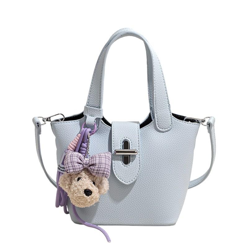Han Simple Portable Bucket Bag Women's 2026 Spring New Fashion Textured Shoulder Crossbody Bag