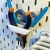Simple 2/3-grid pegboard hanging parts, easy to install. Ideal for garage wall storage, keeping items tidy and maximizing space.