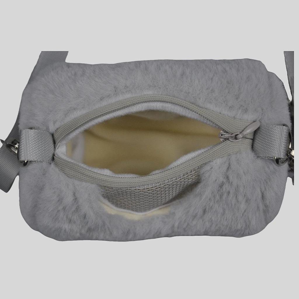 Golden Hamster Portable Plush Carrier Backpack - Warm Crossbody Bag for Small Pets