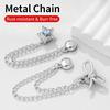 2 Stück Multifunktionale Magnetische Kleiderklammer Mit Kette Metall-Jeansknöpfe Clip Kleidung Schal Hosenbeine Bündchen Befestigung Magnetstifte