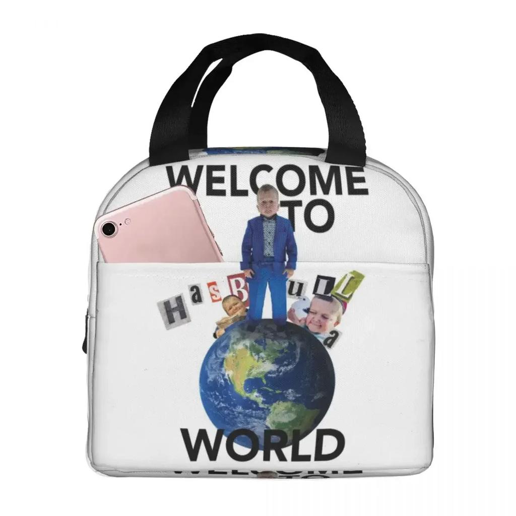 Funny Hasbulla Magomedov Hasbullah Smile Classic Insulated Lunch Bag for Women Kids Portable Food Boxes Thermal Lunch Box Tote