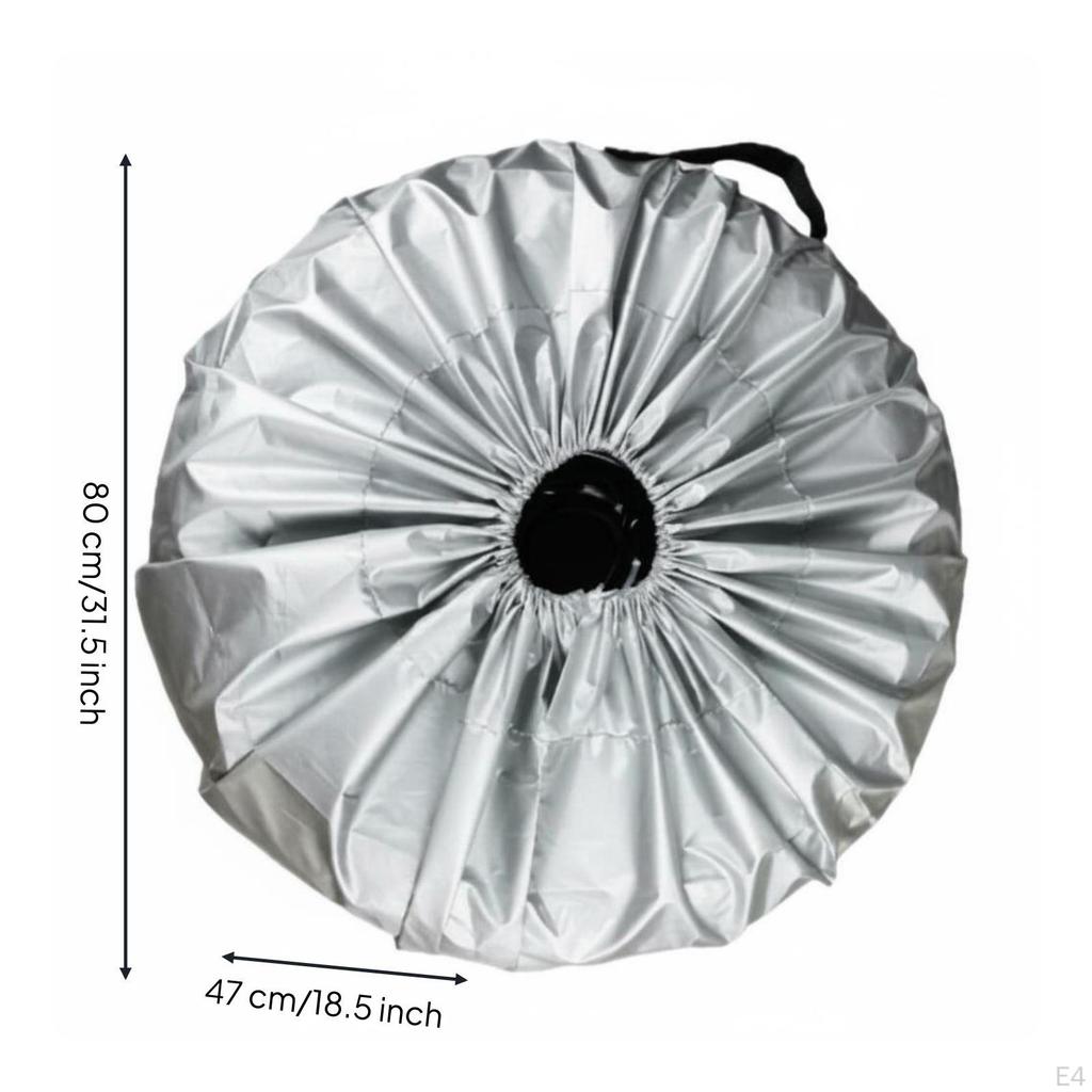 4 Pieces Car Tire Storage Bag Dustproof Spare Cover Waterproof Wheel for Garage,