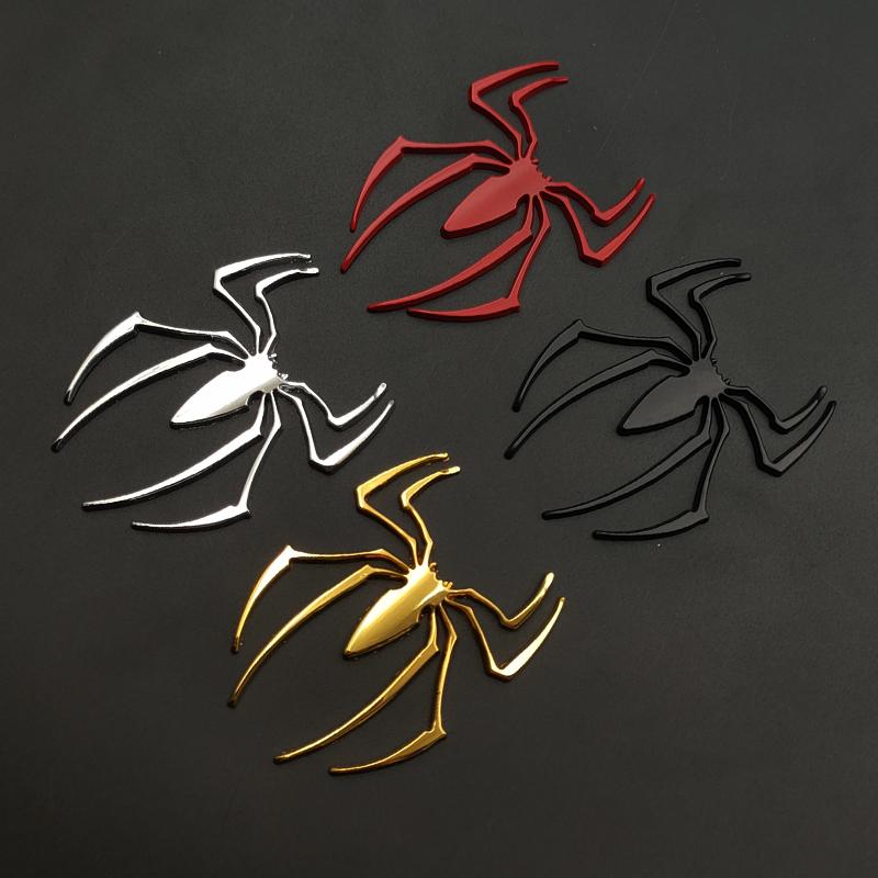 Universal 3D Metal Car Stickers Spider Car Logo Chrome Badge Auto Emblem Decal Car Styling Decoration Auto Exterior Accessories