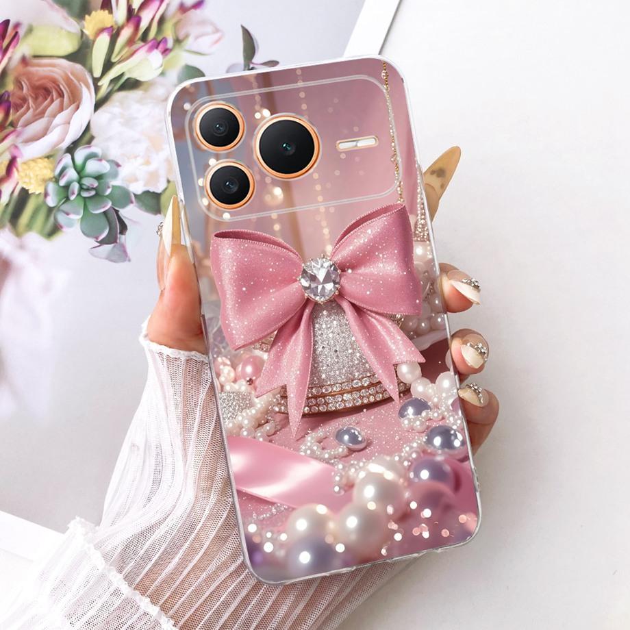 Flower Cartoon Fashion Design Phone Case For Honor Power Power2 Funda Soft Liquid Silicone Shockproof Back Cover Power 2 Bumper