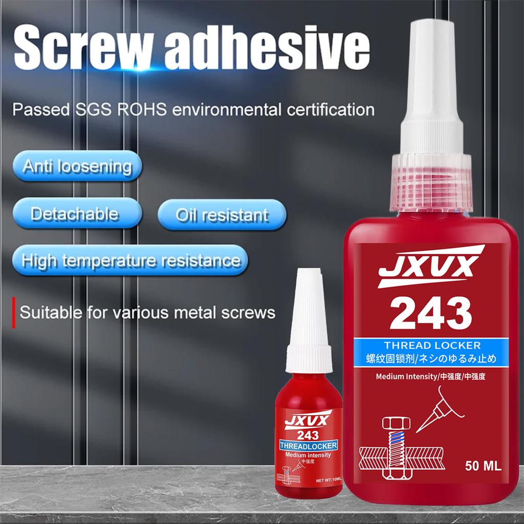 Threadlocker 222 242 243 263 271 272 290 Blue Screw Glues Thread Locking Agents Anaerobic Glue Anti-loose Fastening Sealant
