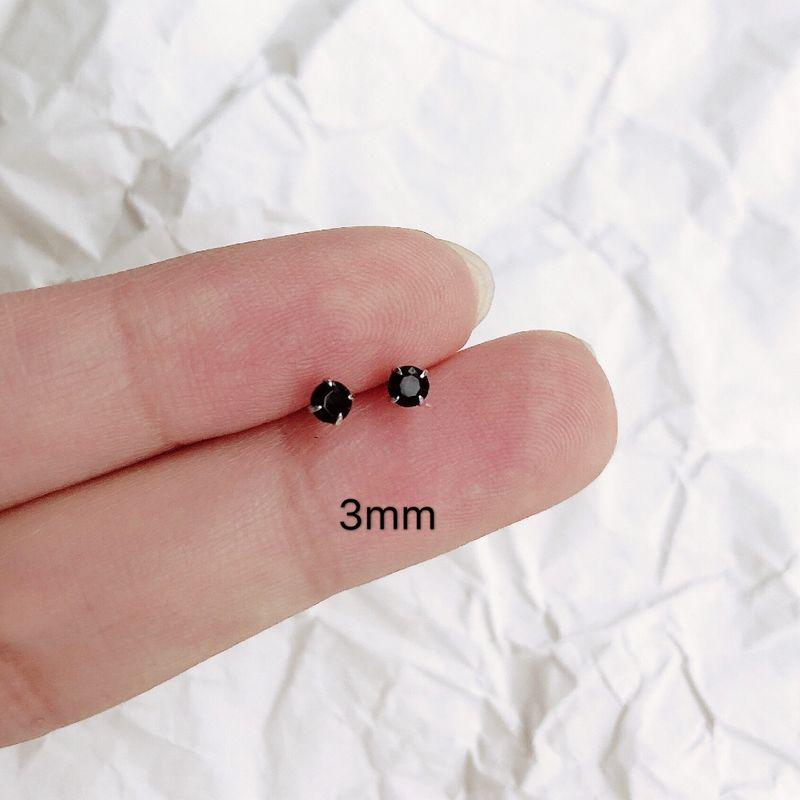 

S925 Unisex Non-Fading Hot Stud Earrings 3mm pair