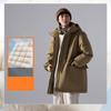 Li Ning CF Su Red Velvet Hot Pot Waterproof Hooded Windproof Moisture-Wicking Down Jacket Men Jacket Cocoa-Brown AYMU207-5