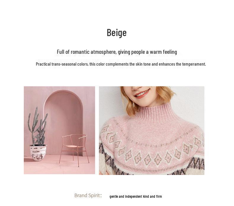Women's Retro Ethnic Jacquard Cashmere Sweater - Autumn/Winter 2025 Pullover