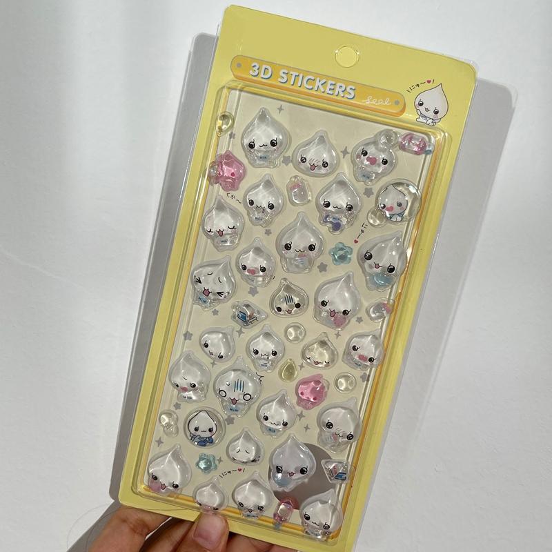 Japan Style Solid Jelly Stickers Kawaii 3D Sticker Water Droplet Diy Stationery Stickers Party Favors Students Gifts Stickers