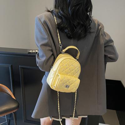 Rhombus Embroidery Thread Gypsy Star Fashion Versatile Trend Simple Small Bag High Sense Niche Design Portable Backpack Bag