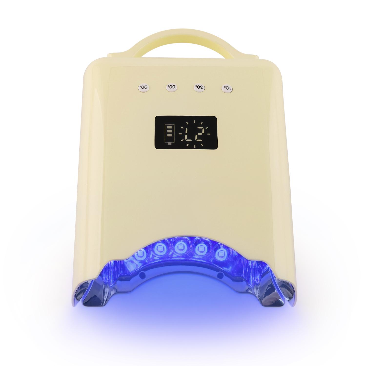 

BEPAN New 78W Rechargeable Battery LED UV Lamp Manicure Pedicure Powerful Curing Light Cordless Nail Dryer Fast Drying with Handle EU