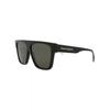 Alexander Mcqueen Square Frame Acetate Sunglasses Black Black Green