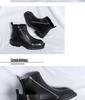 2025 Autumn Men's Mid-Heel Square Toe Martin Boots with Side Zipper