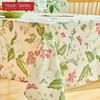 1PC Simple Spring Pastoral Print Tablecloth Fringe Decor for Tables Dining Coffee Makeup Table Decor Nuan Series