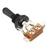 1Pc 3 Way Toggle Switch with Black Tip Replacement Part for LP Style Electric Guitar(Black)