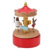 Christmas Music Box Wood Carousel Delicate Clockwork Musical Box Decoration Gifts