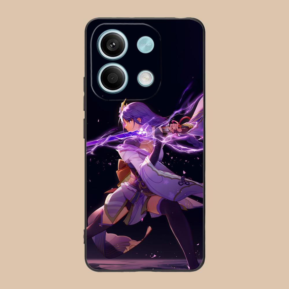 

Game GI Raiden Shogun Matte TPU Mobile Phone Case for Xiaomi 15 14 13 12 Mi 11 T Ultra Lite Pro S X 5G Colorful Printing Cover Xiaomi 11T Pro