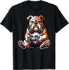 English Bulldog Dog Funny Video Games Gamer Gift Unisex T-Shirt