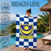 Asciugamano da Spiaggia in Microfibra con Stemma FC Ports, Morbido e Assorbente, Asciugatura Rapida, Ideale per Viaggi Estivi, Essenziale per la Spiaggia, Piscina