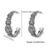 Kenjie 2024 C-Shaped Retro Irregular Earrings for Women - European & American Fashion