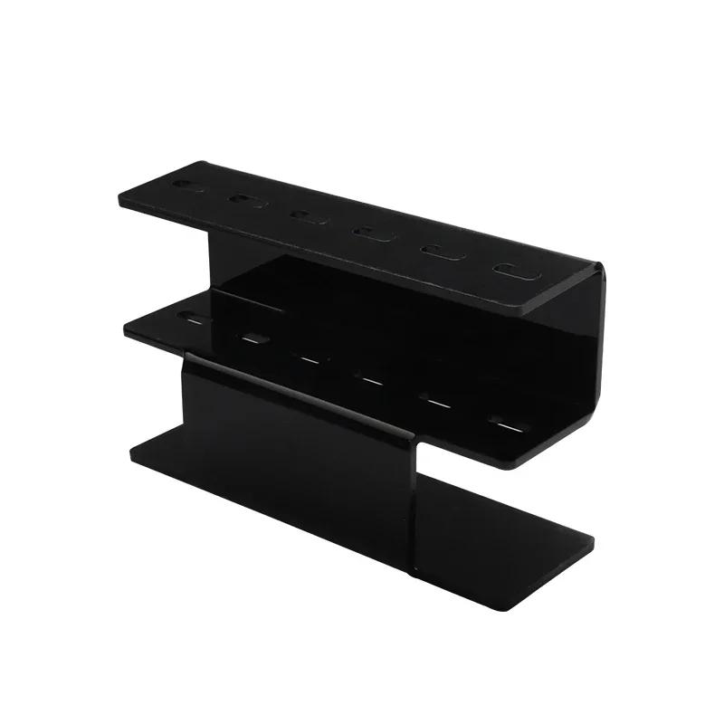 Akrylový stojan na pinzety na řasy s 6 otvory, praktický stojánek, polička pro uložení pinzet, držák na prodlužování řas, dámské kosmetické nástroje