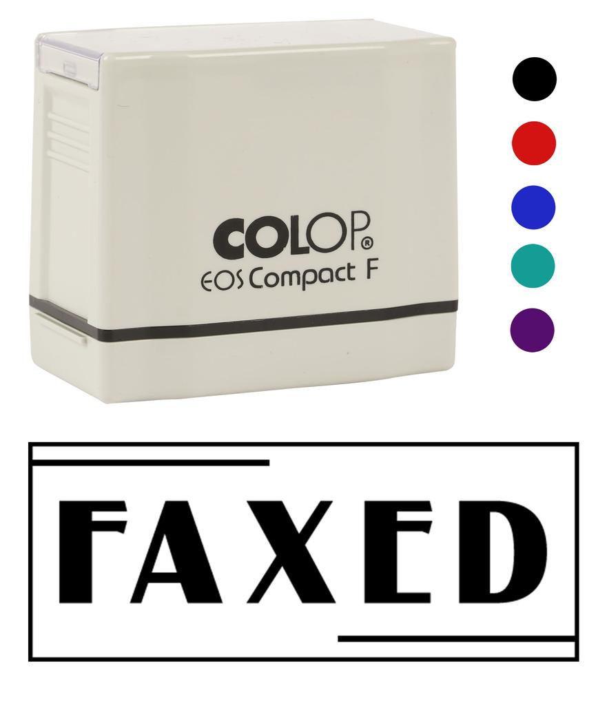 Printtoo Faxed Self Inking Rubber Stamp Pre-Inked Office Stamp- Home Office Business Stationery, 47 x 20 mm