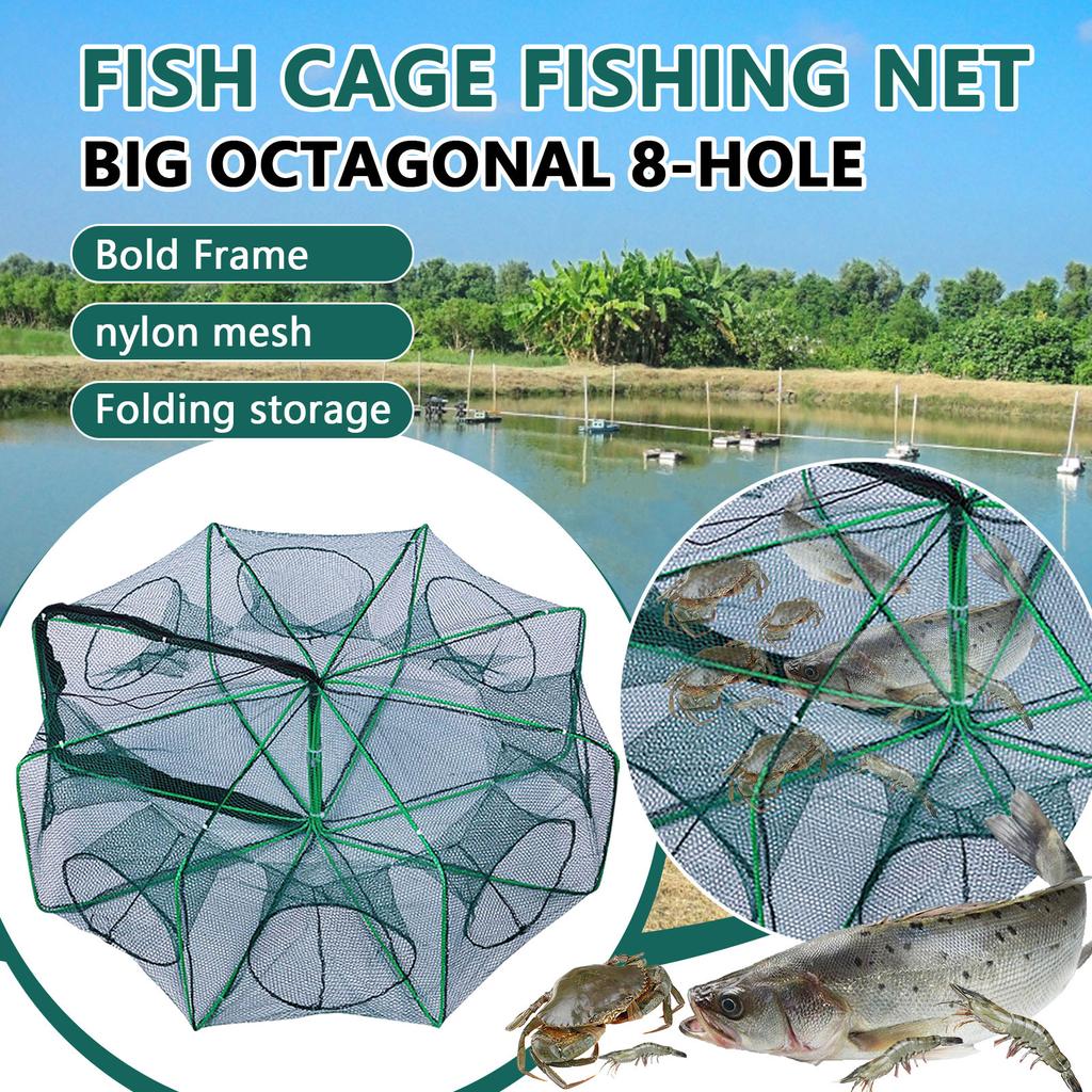 The  Foldable Fishing Trap, 2024 New The Fishing Trap Fishing Kit, Fishing Net For  Fish Shrimp Crawfish Crab