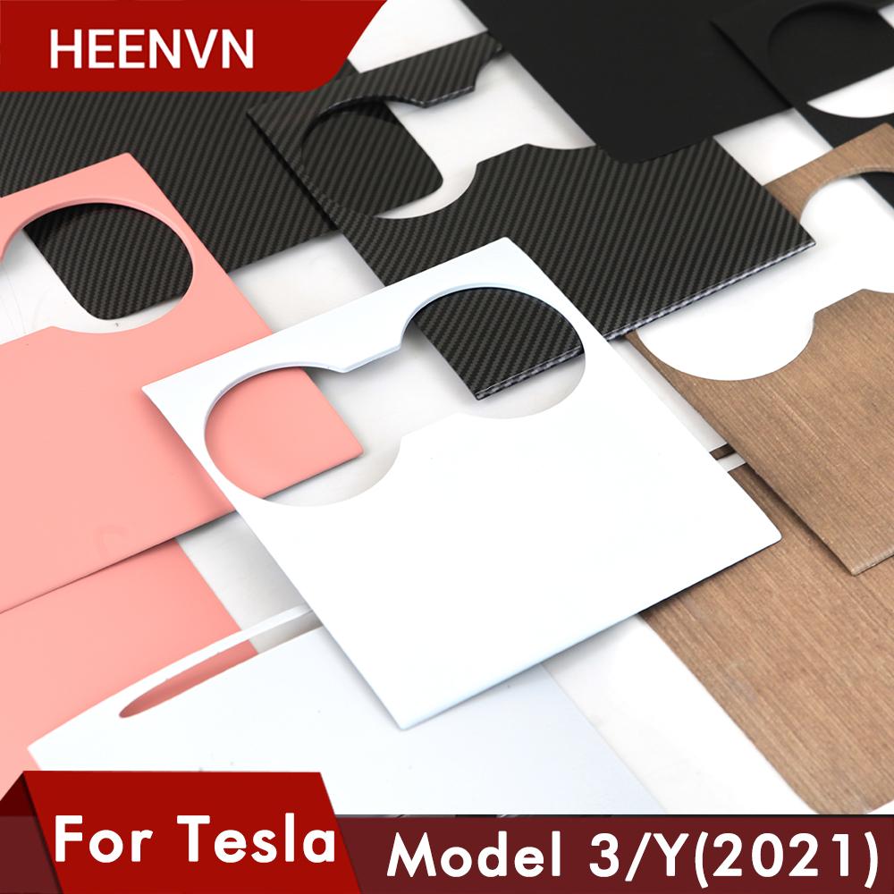 Modell Y Auto Zentrale Bedienfeld Schutz Holzmaserung Für Tesla Modell 3 2021 Zubehör Carbon Fiber ABS Patch Modell