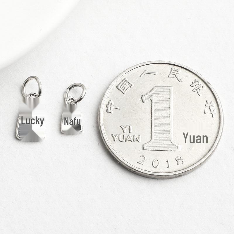 S925 Silver Square Pendant Bracelet & Necklace with DIY Braided Rope - Auspicious Wealth-Attracting Jewelry Ornament