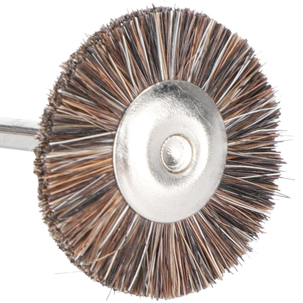 30pcs T-Type Design Horse Hair Polishing Wheel Paint Removal Wheel Brush For Rotary Grinding Tool