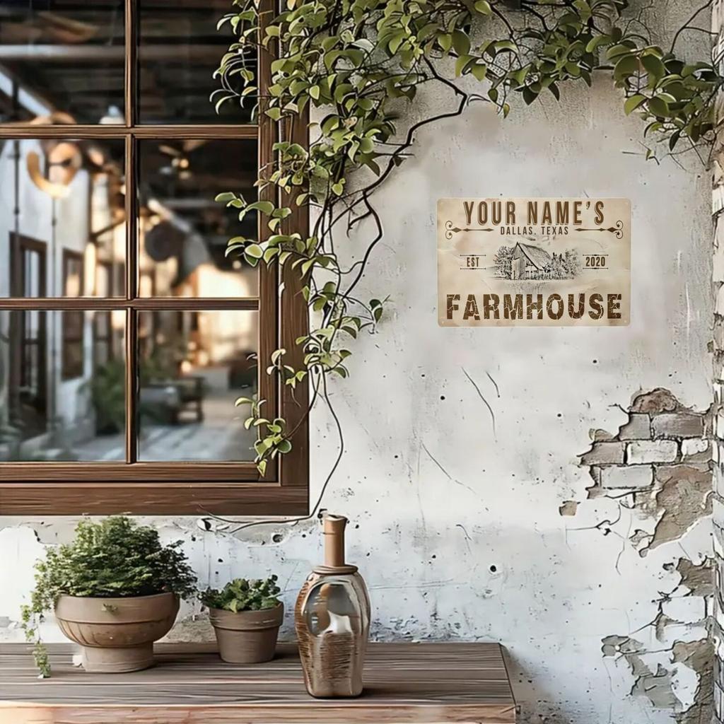 Personalized Retro Garden Tin Sign Waterproof Decorative Metal Plaque For Home Wall