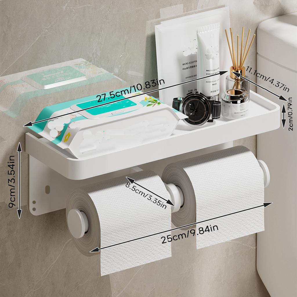 Toilet Paper Holder Aluminum Storage Rack Kitchen Towel Placement Of Seasoning Bottles Bathroom Wall Roll Of Paper Phone Storage