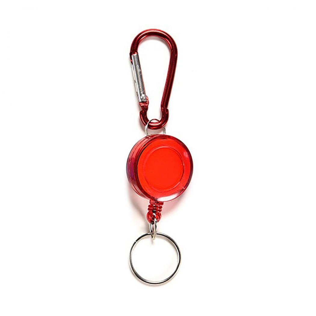 

Выдвижное кольцо-брелок с карабином красный