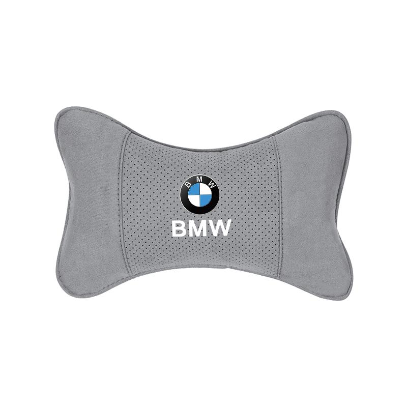Car Suede Headrest Neck Support Auto Seat Accessories For BMW Series I3 I4 G07 G06 G05 G02 G01 F48 F39 G42 G30 G20 G26 F01 F02