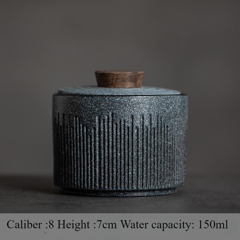 Small Sealed Jar Tea Caddy Ceramic Jar Tea Box Portable Tea Can Container Organizer Candy Jars Decorative Storage Tank