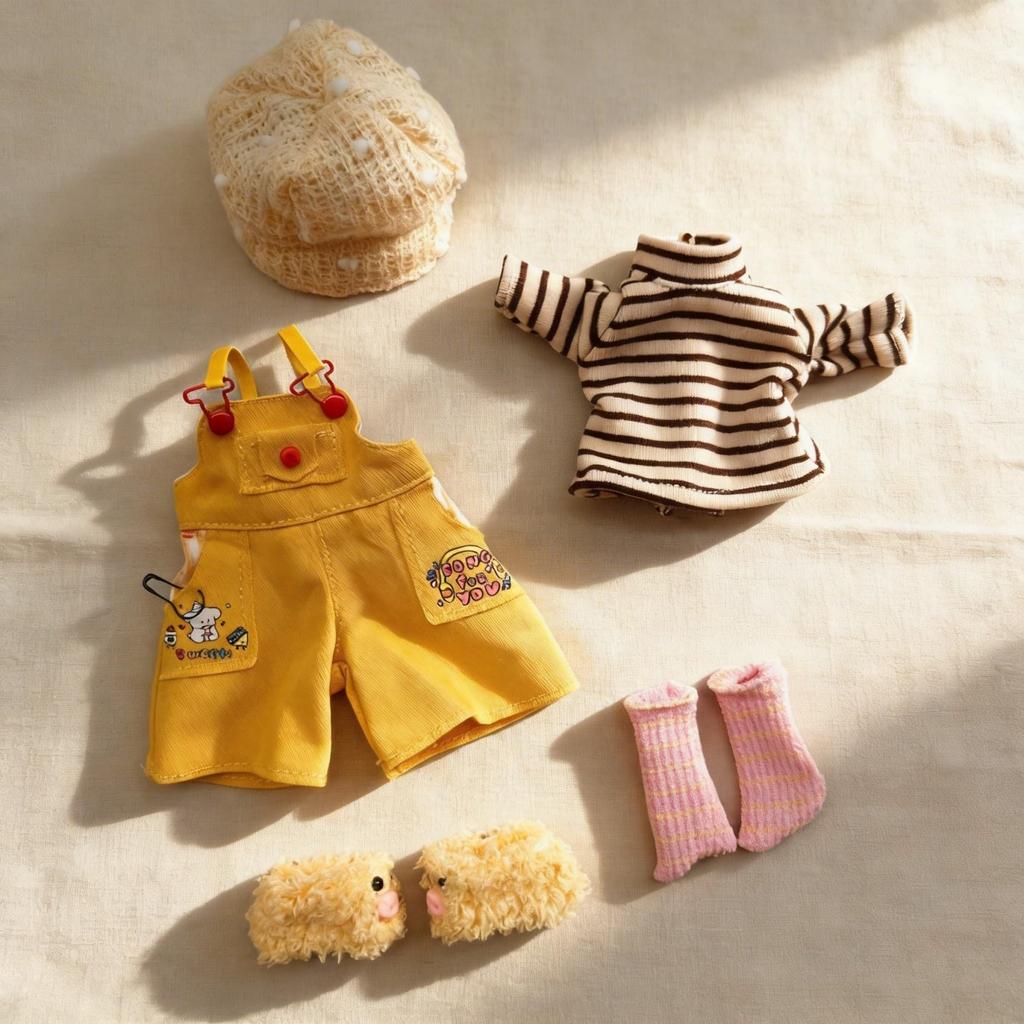 [Maidscp] 16 BJD Doll Clothes 30cm YoSD Pop Casual Overalls 5-Piece Set