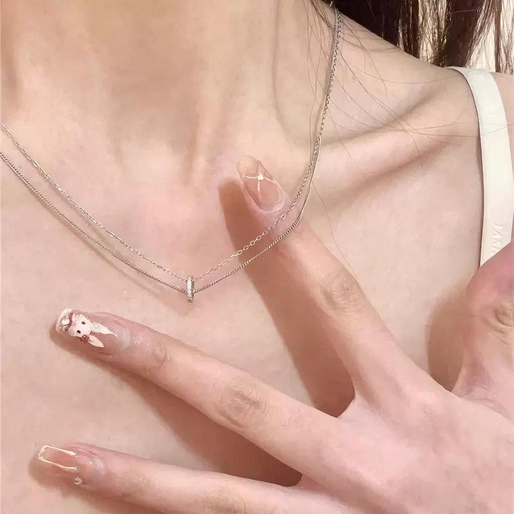 Women's Summer Luxury Titanium Steel Necklace - High-End Design Clavicle Pendant