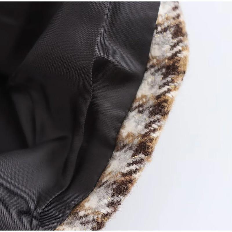 Fashion Plaid Overcoats Women Loose Lapel Button Long Sleeve Lady Coat Elegant Autumn Winter Fashion Female Outerwear